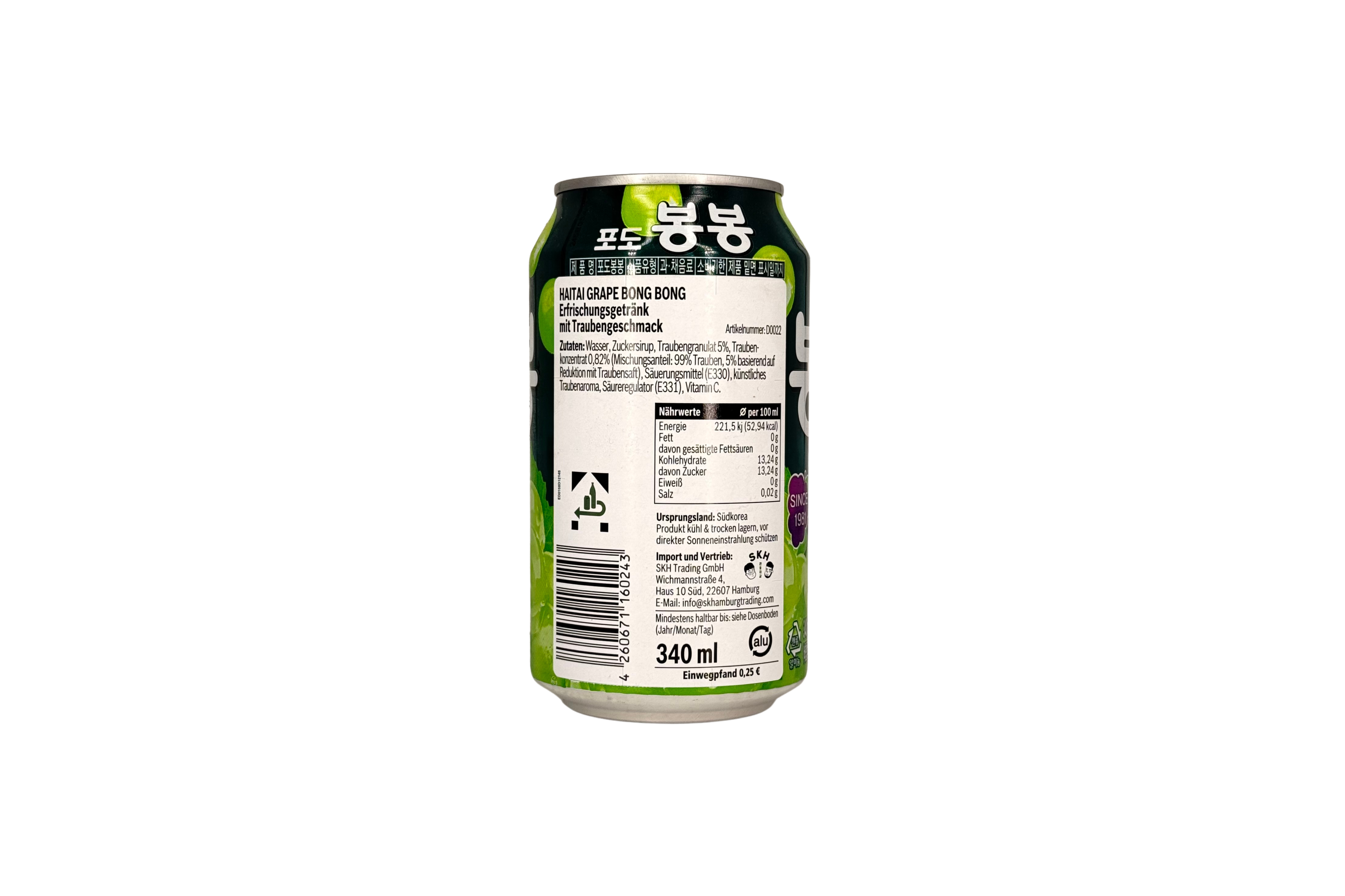 Haitai Grape Bongbong, VPE: 340ml, VKE: 24x340ml