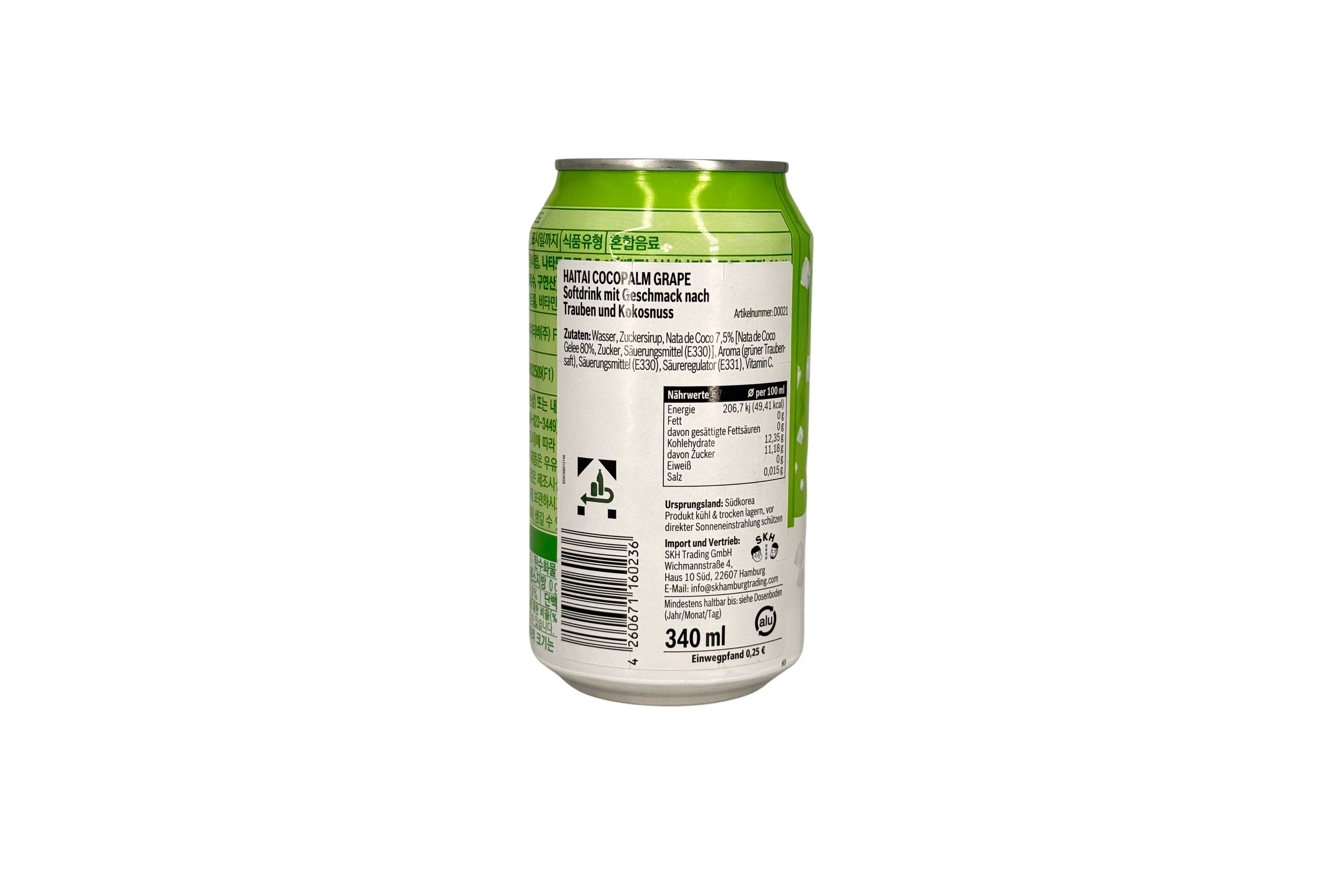 Haitai Cocopalm Grape, VPE: 340ml, VKE: 24x340ml