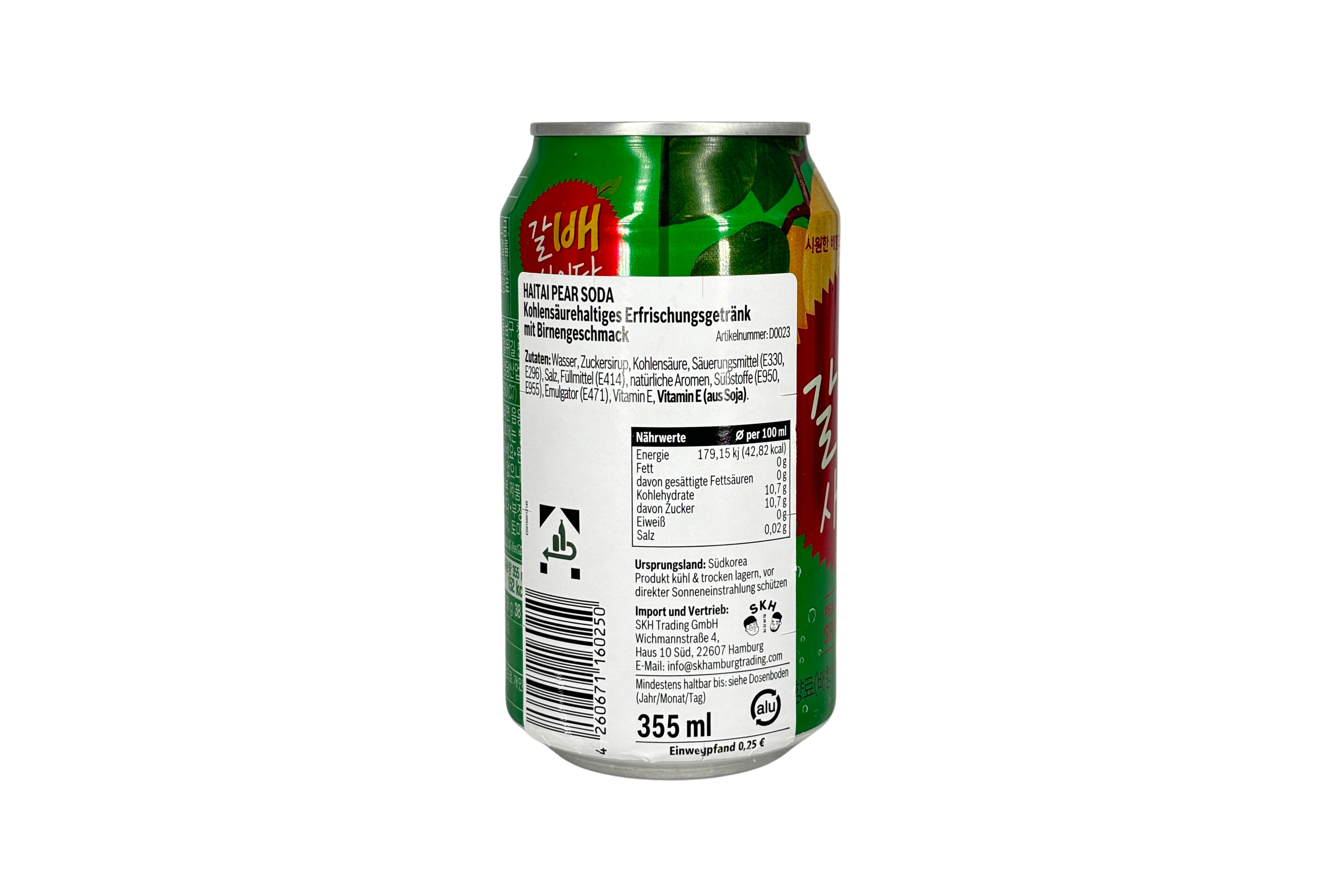 Haitai Pear Soda, VPE: 355ml, VKE: 24x355ml