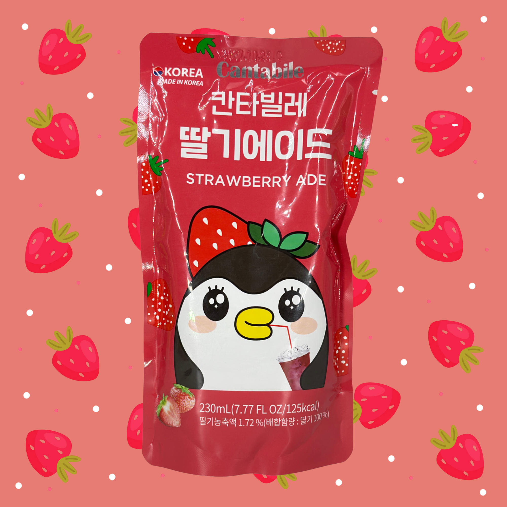 Cantabile Strawberry Flavored Ade, VPE: 230ml, VKE: 10x230ml