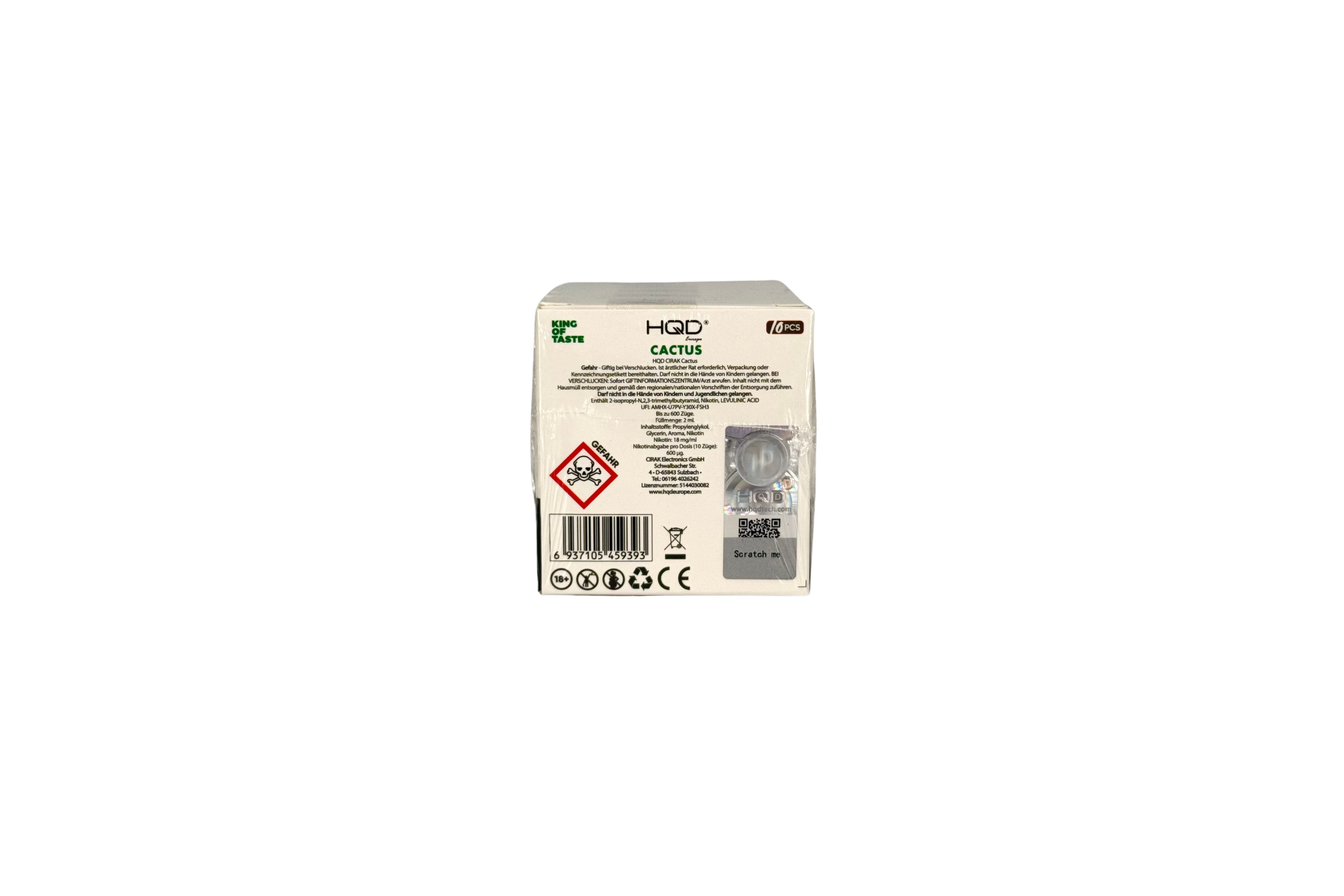 HQD Cirak Prefilled Pod Cactus, VPE: 2 Stk. - 18mg/ml Nikotingehalt