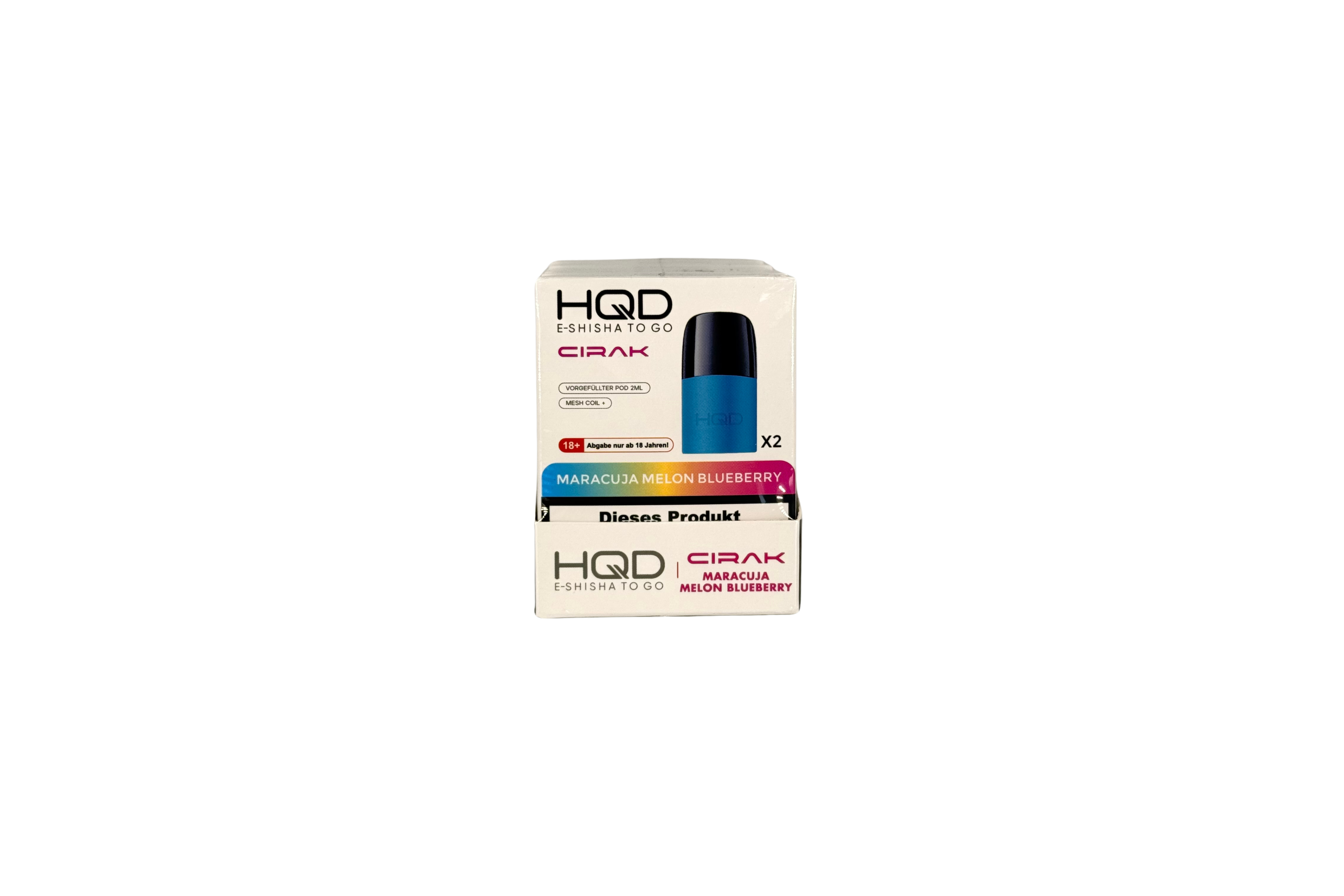 HQD Cirak Prefilled Pod Maracuja Melon Blueberry, VPE: 2 Stk. - 18mg/ml Nikotingehalt