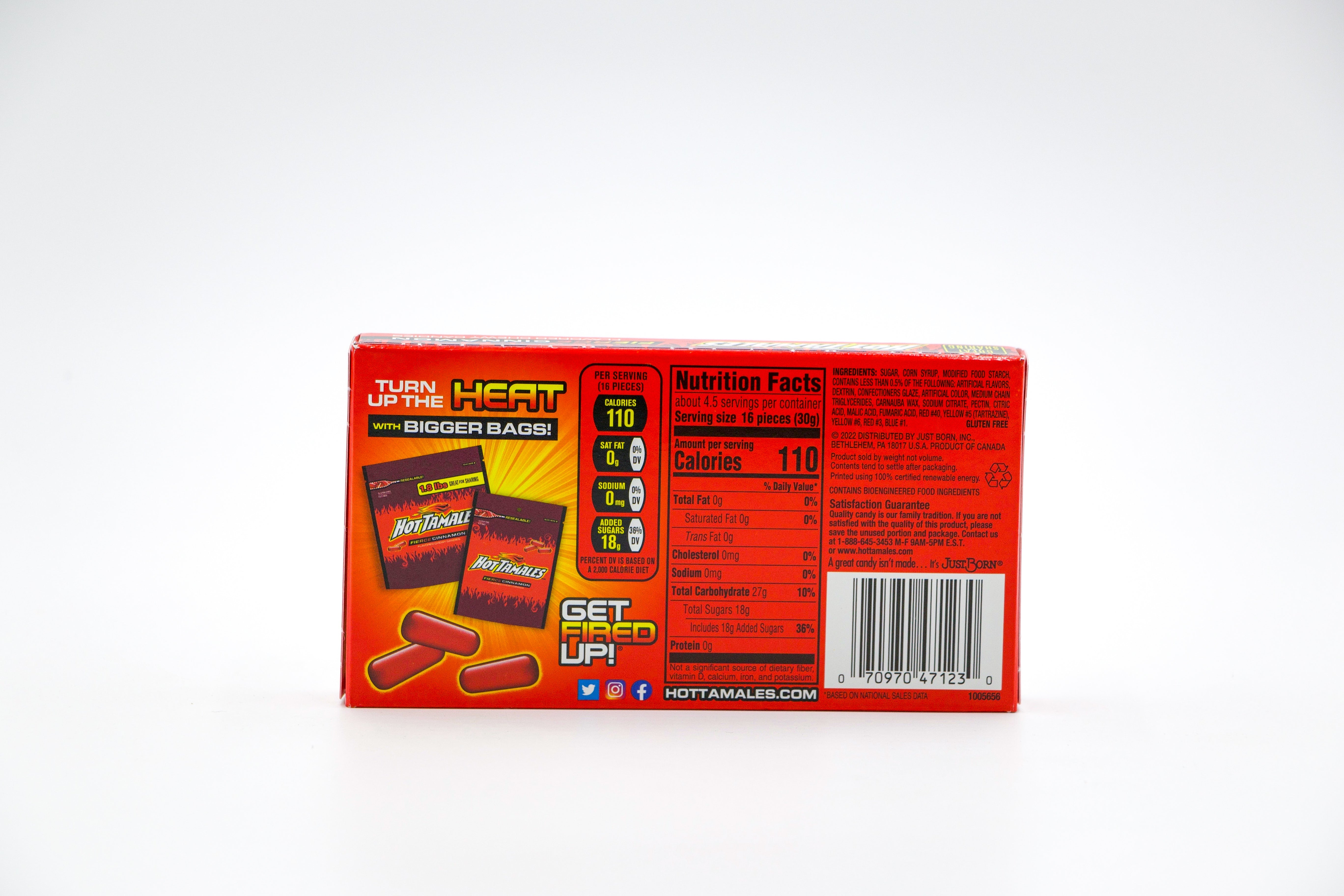 Mike and Ike Hot Tamales, Scharfe Zimt-Bonbons, VPE: 1x141g