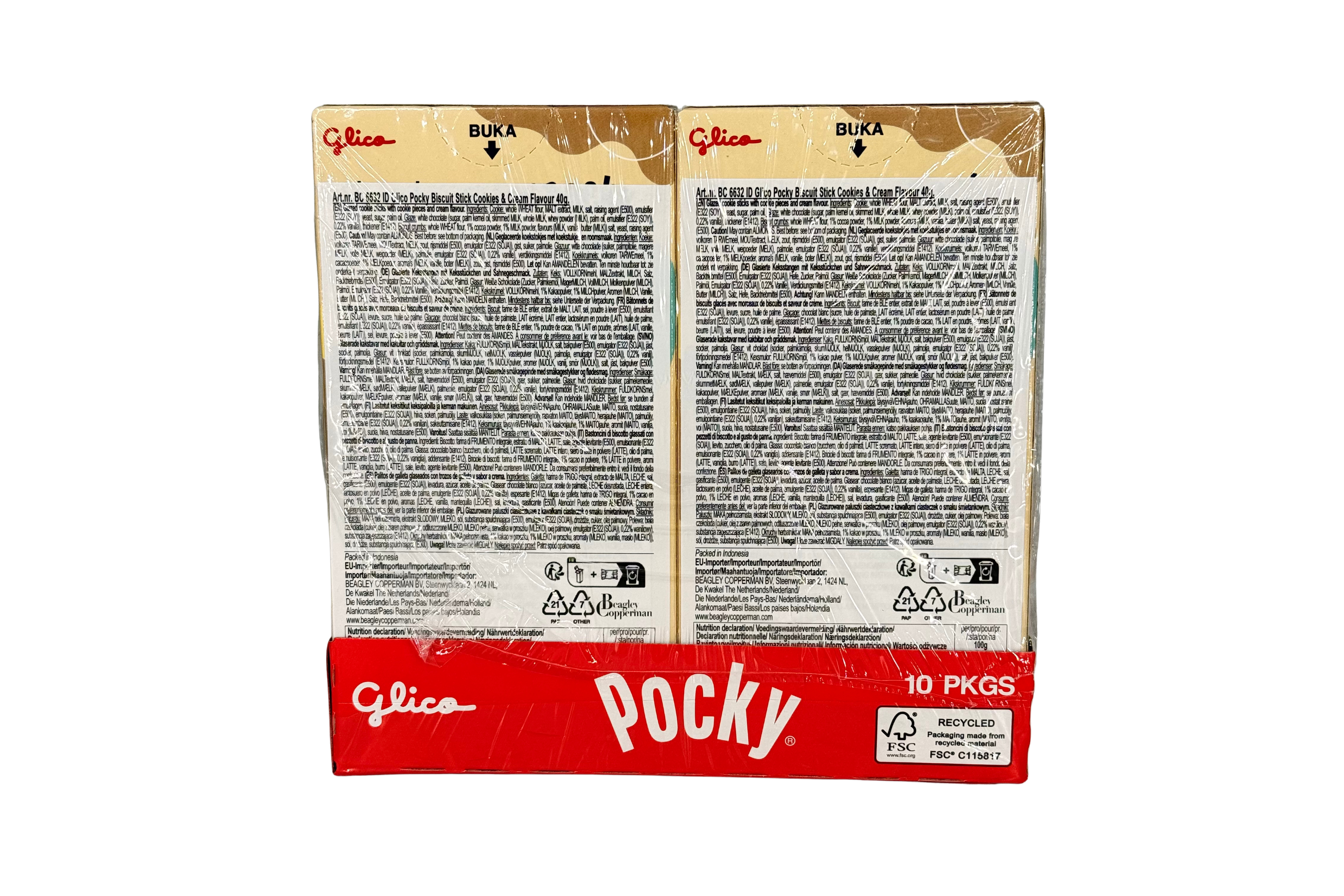 Pocky Cookies & Creme, VPE: 40g, VKE: 10x40g