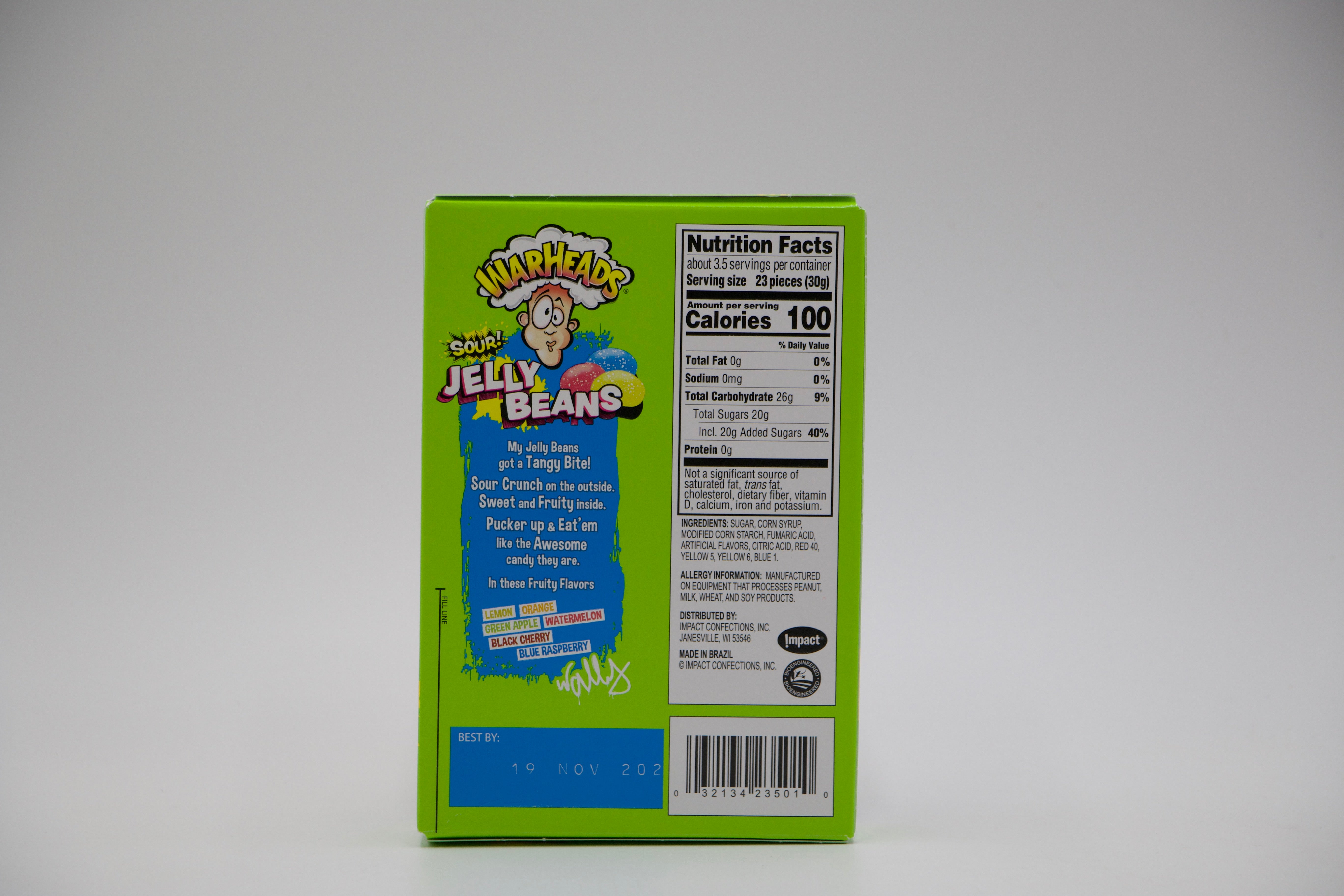 Warheads Sour Jelly Beans, VPE: 113g, VKE: 12x113g