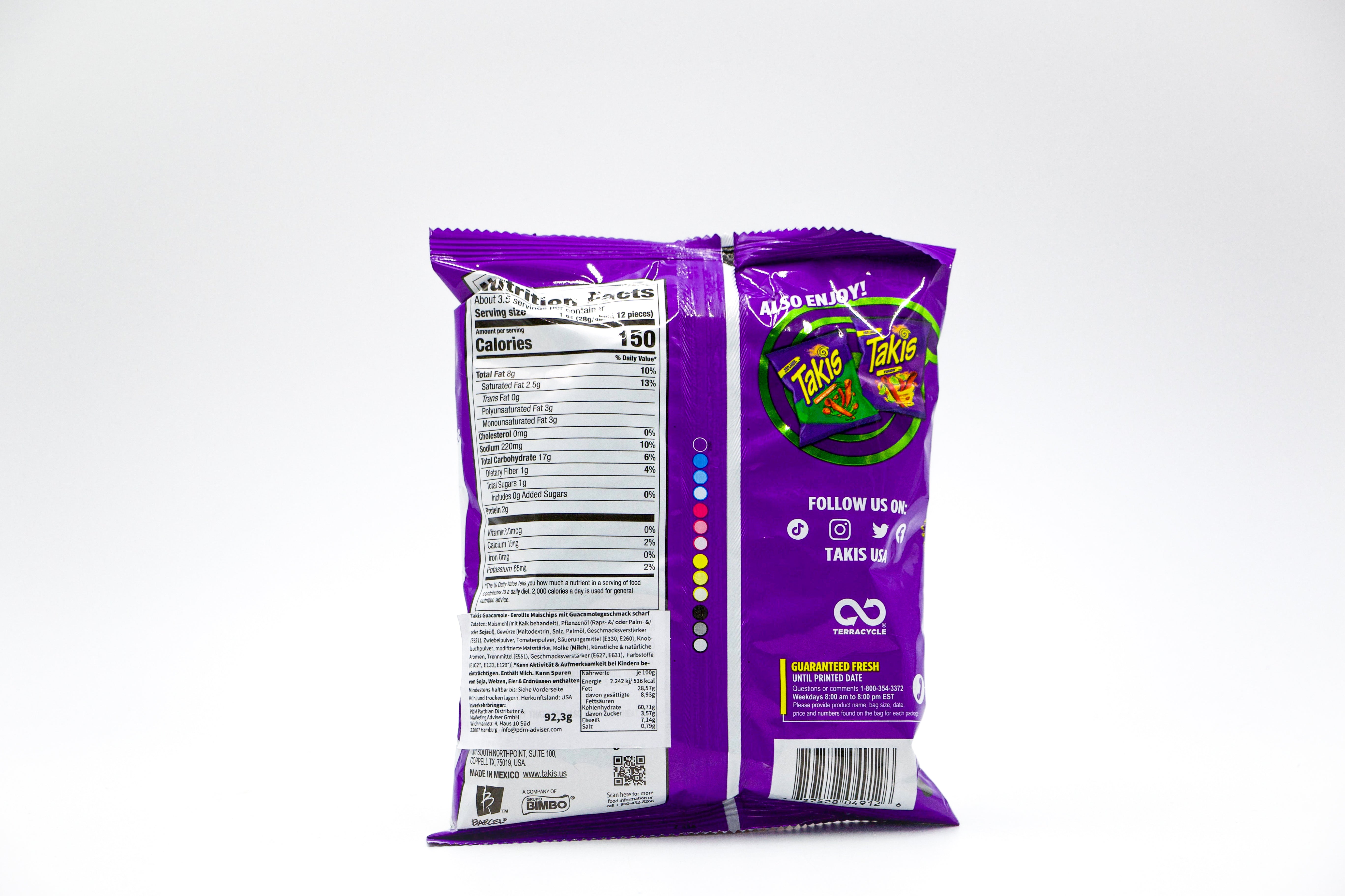 Takis Guacamole, VPE: 92,3g Beutel, VKE: 20x92,3g