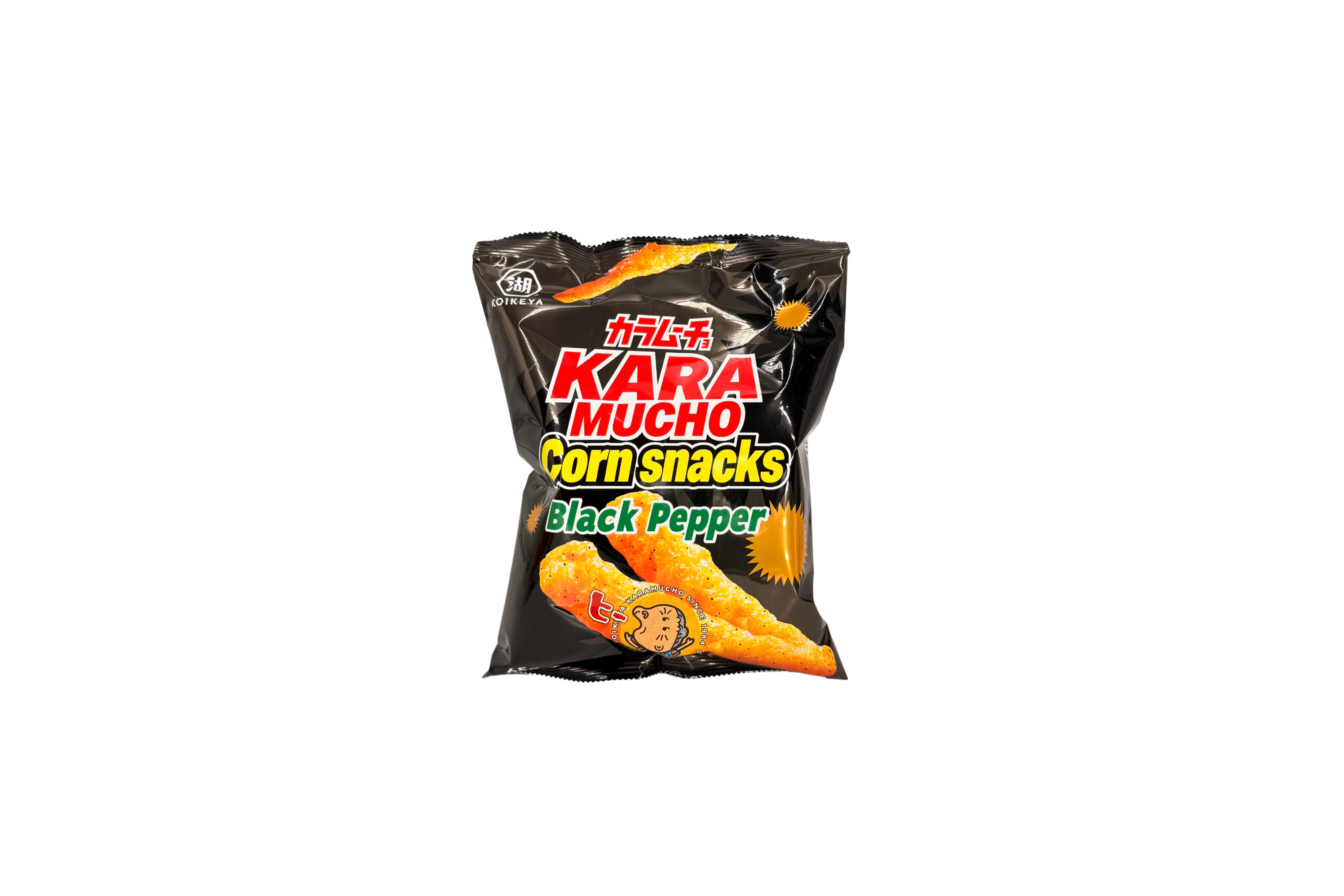 Koike-Ya Karamucho Maischips mit Black Pepper Geschmack, VPE: 65g, VKE: 12x65g