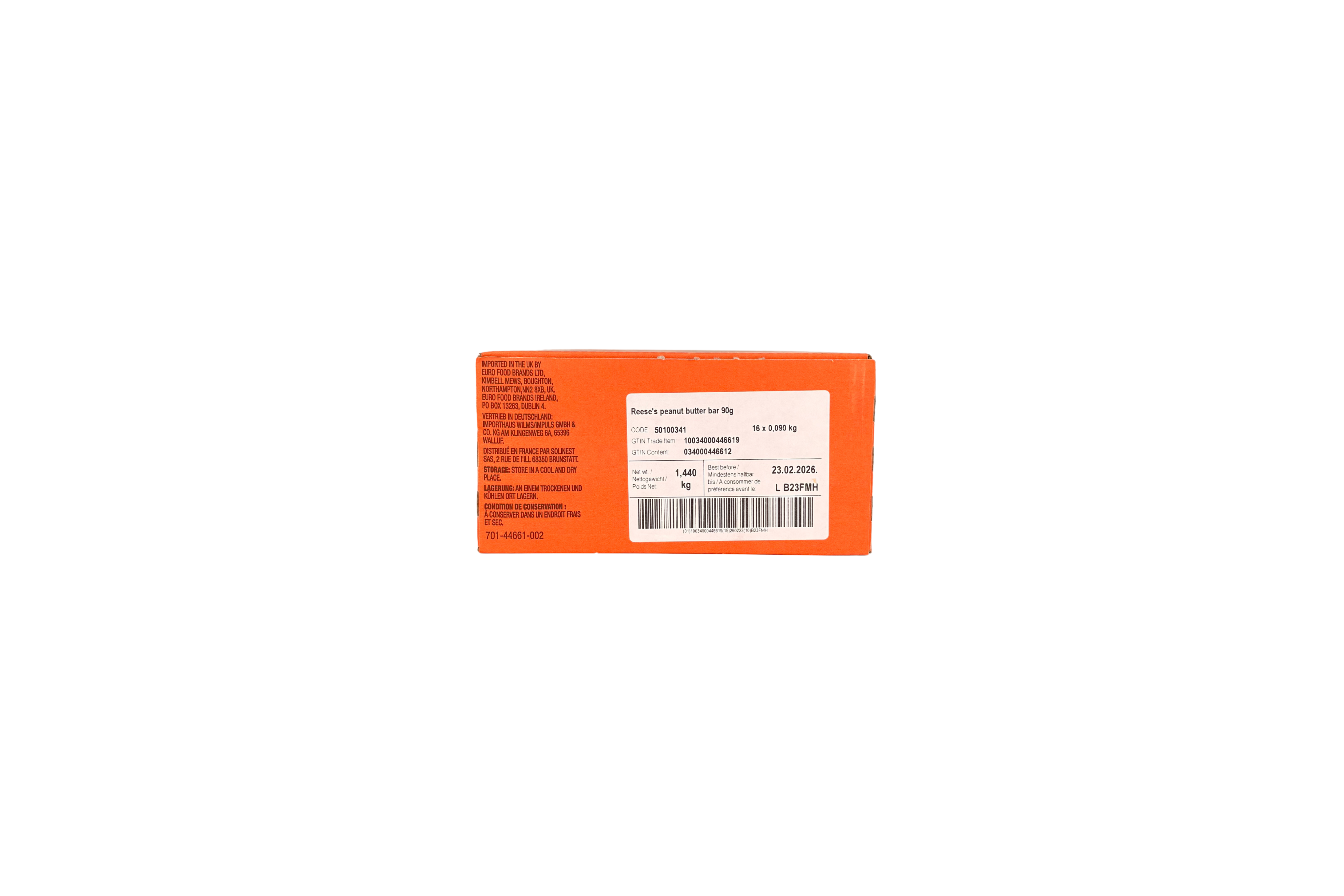 Reese´s Peanut Butter Bar Milk Chocolate, VPE: 90g, VKE: 16x90g