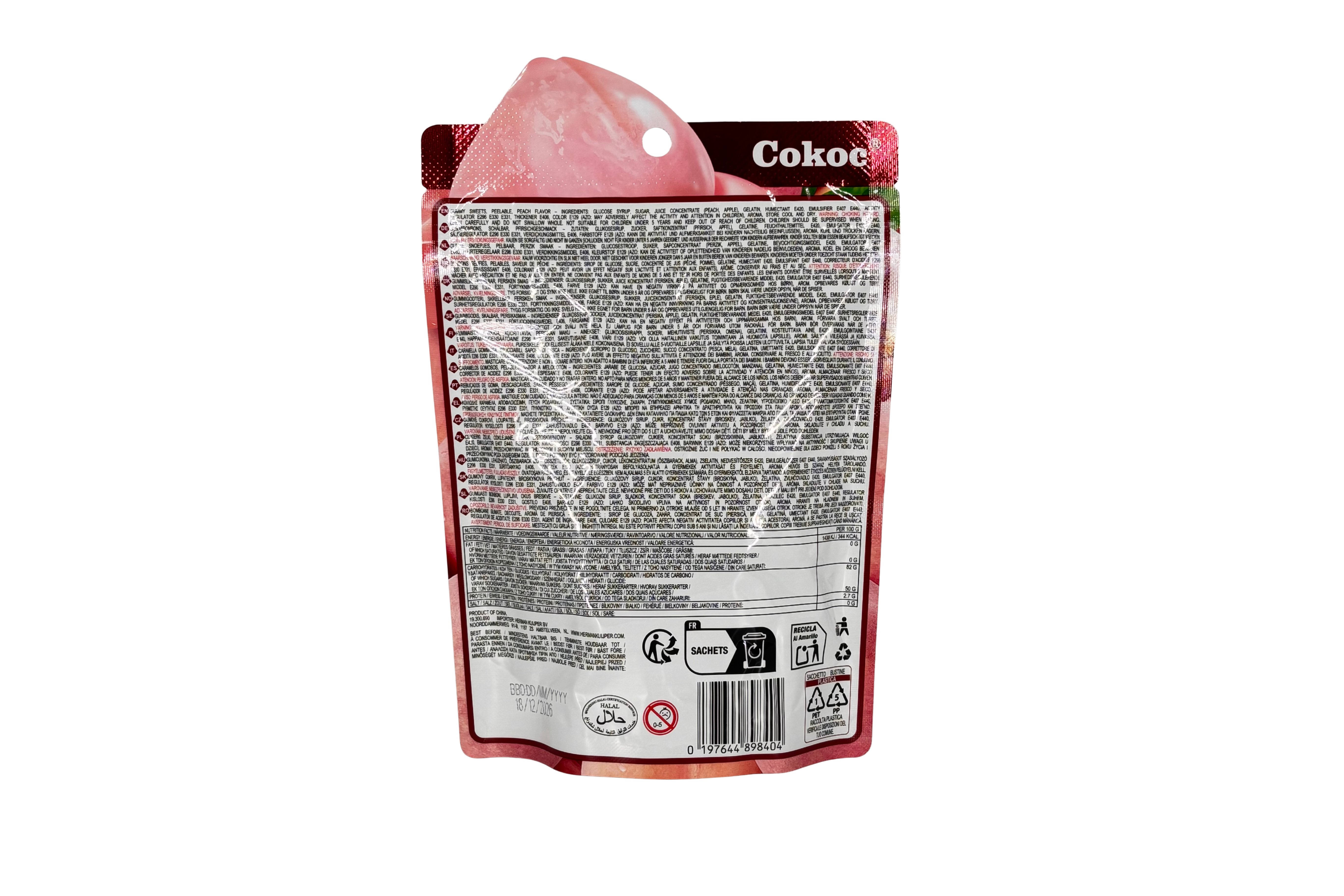 CN Cokoc Peeling Soft Candy White Peach Fl 10x75g