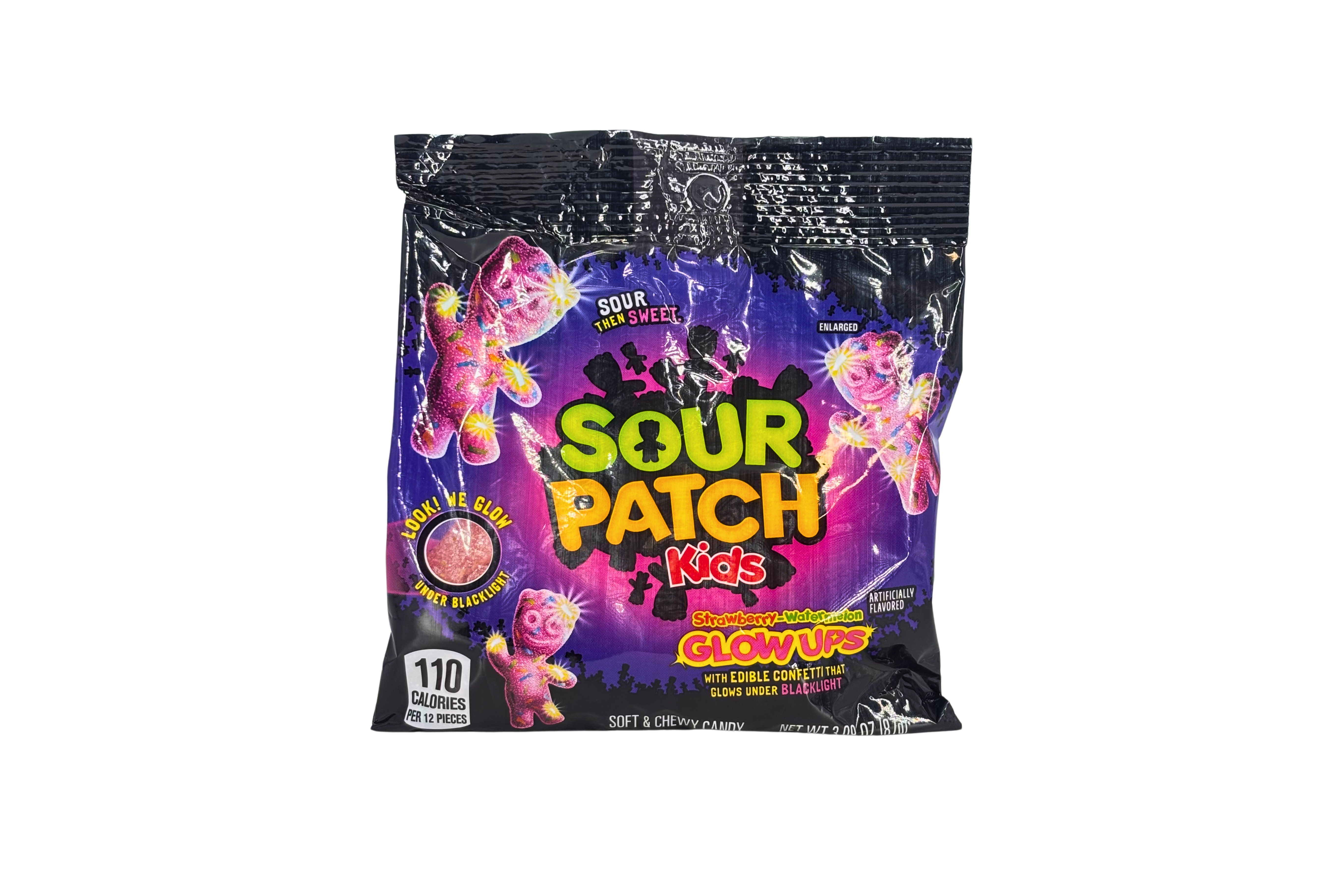 Sour Patch Kids Glowups Strawberry Watermelon Peg Bag, VPE: 87g, VKE: 12x87g