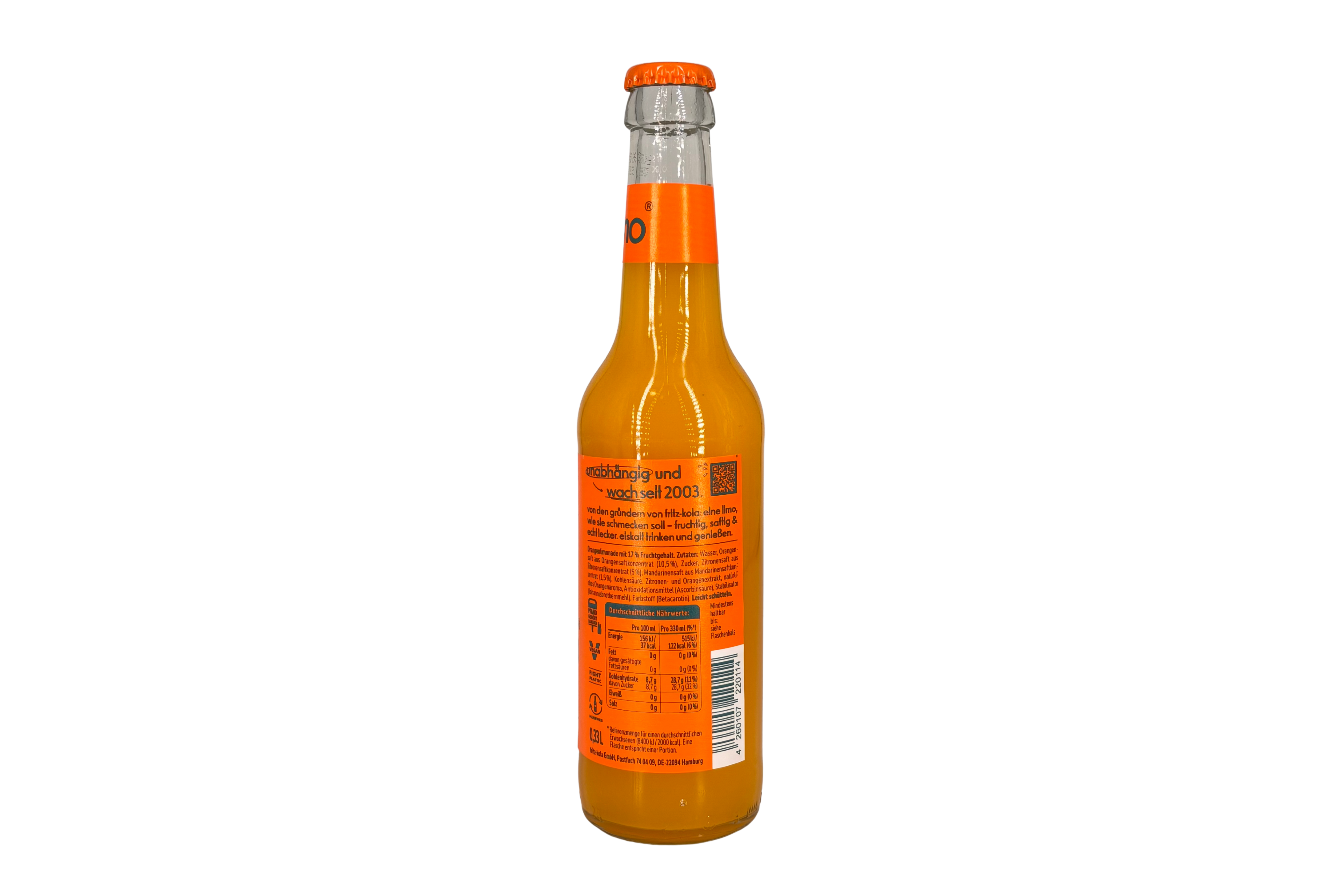 fritz-limo Fritz Orange, VPE: 330ml, VKE: 24x330ml