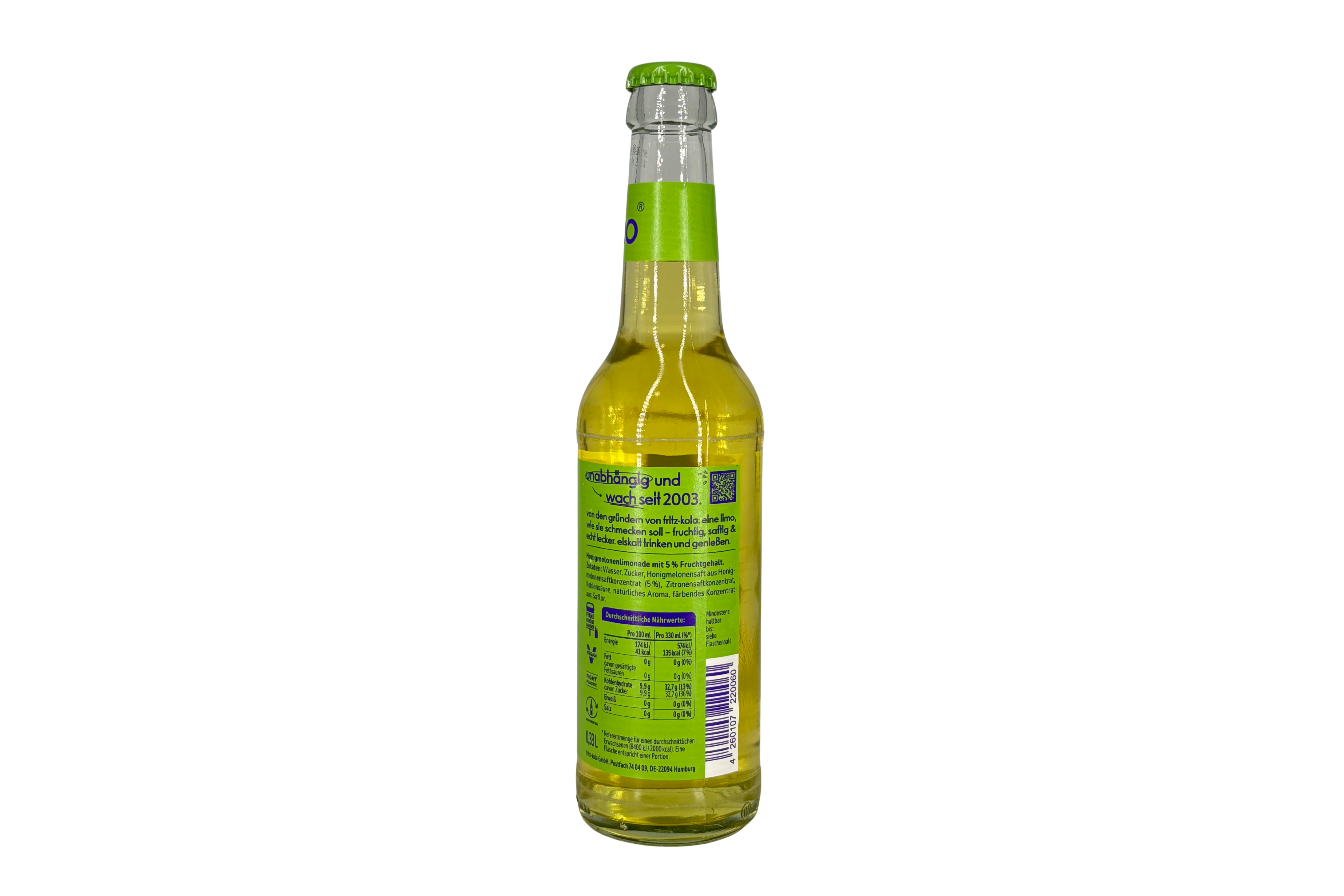 fritz-limo Fritz Honigmelone, VPE: 330ml, VKE: 24x330ml