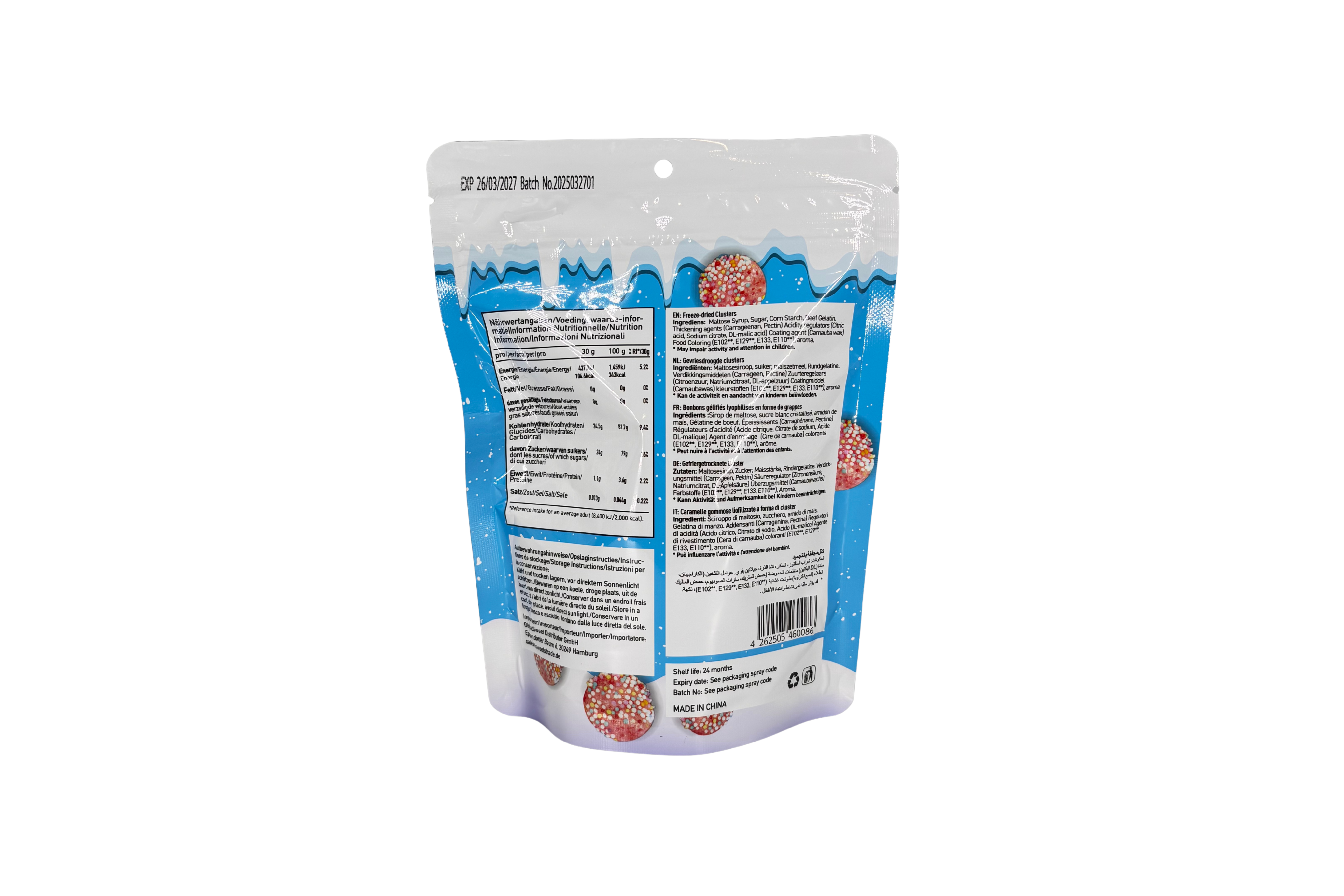 Chaos Candy Freezes Crunchy Rainbow Clusters, VPE: 40g, VKE: 24x40g