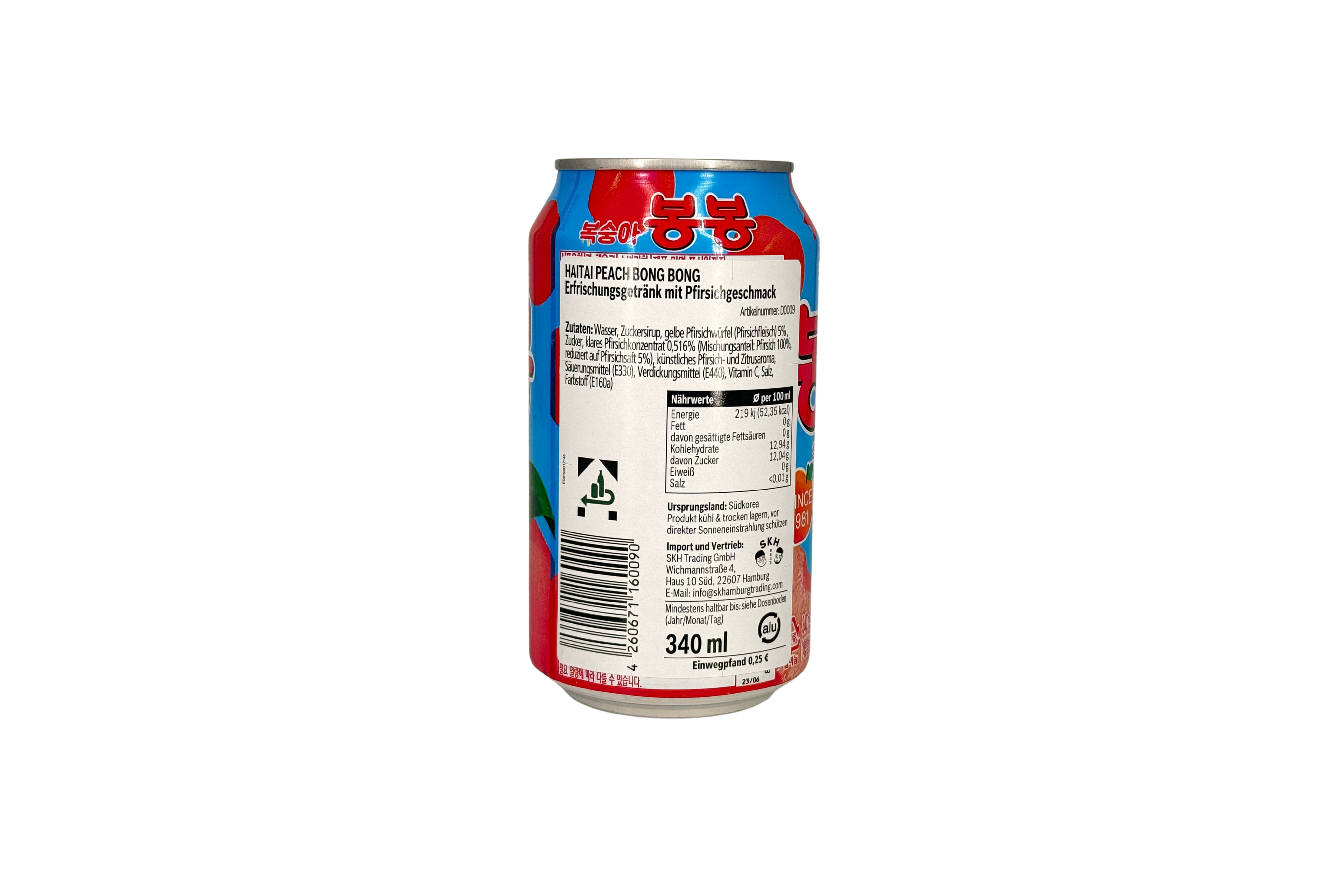 Haitai Peach Bongbong, VPE: 340ml, VKE: 24x340ml