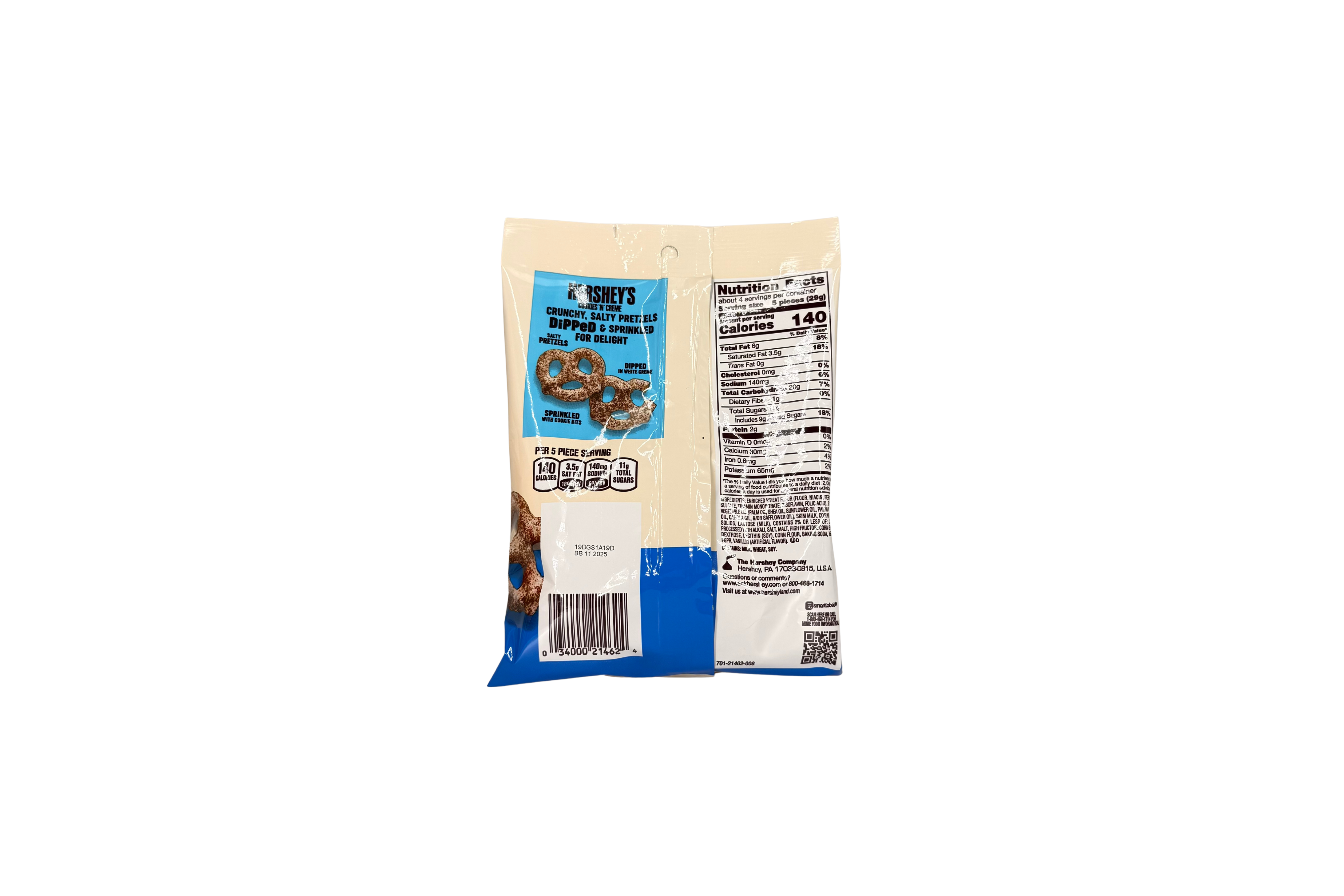 Hershey's Dipped Pretzels Cookies `N´Creme, VPE: 120g, VKE: 12x120g