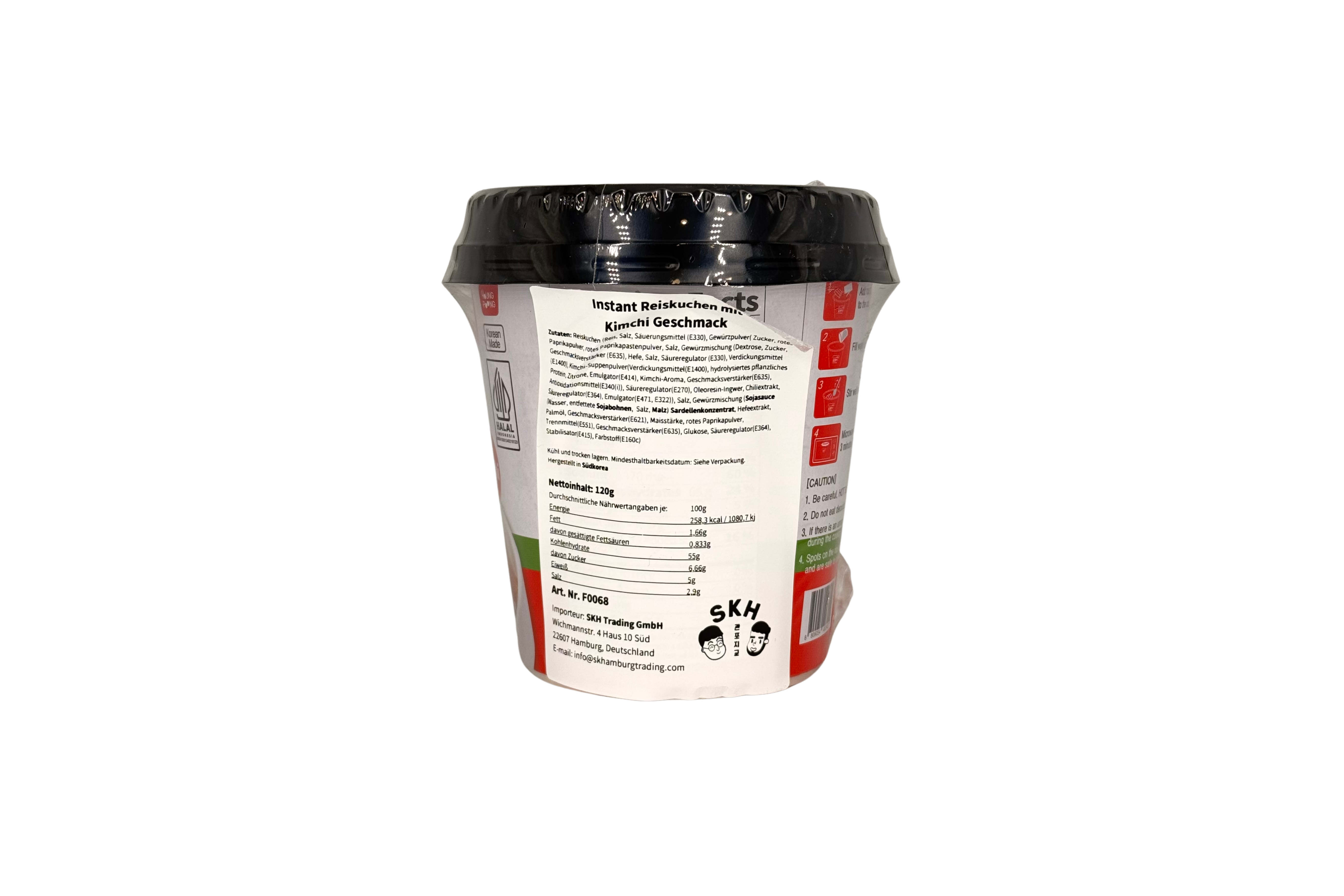 Youngpoong Yopokki Kimchi Tteokbokki Cup Halal, VPE: 120g, VKE: 30x120g