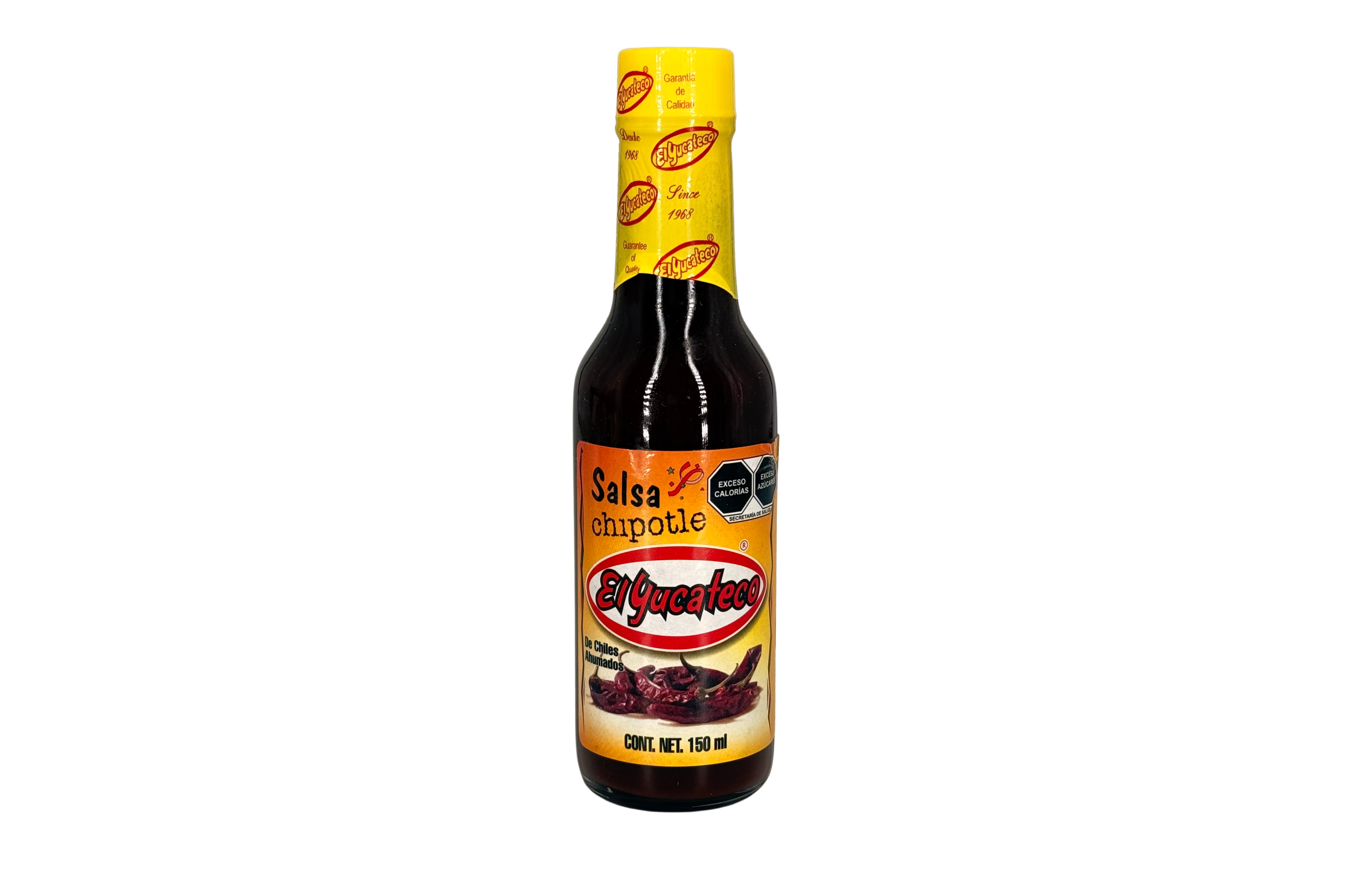 El Yucateco Salsa Chipotle Habanero, Pikant rauchig-süßliche Chipotle-Chili-Soße, VPE: 150ml