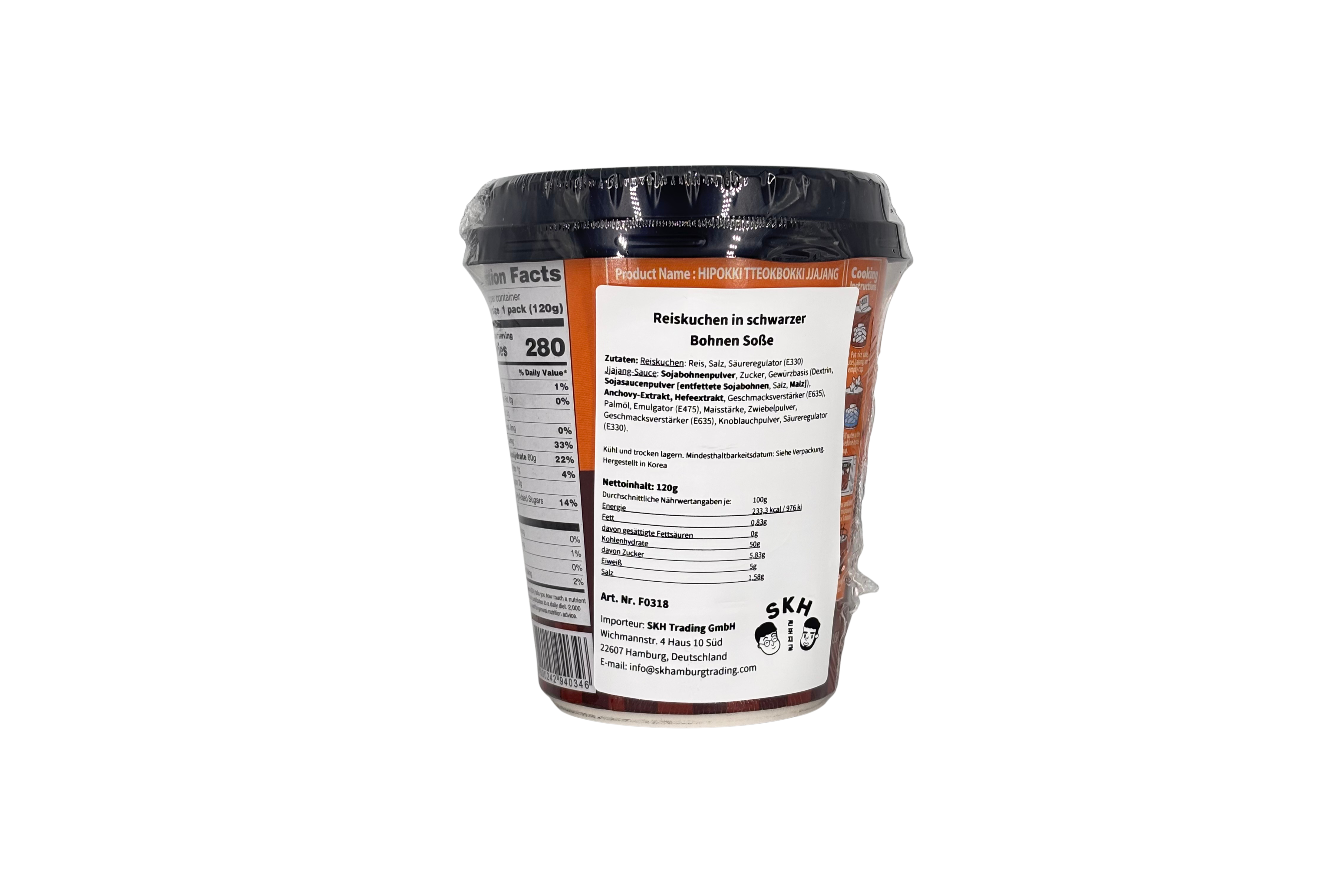 Delief Tteokbokki Cup Jjajang, VPE: 120g, VKE: 30x120g