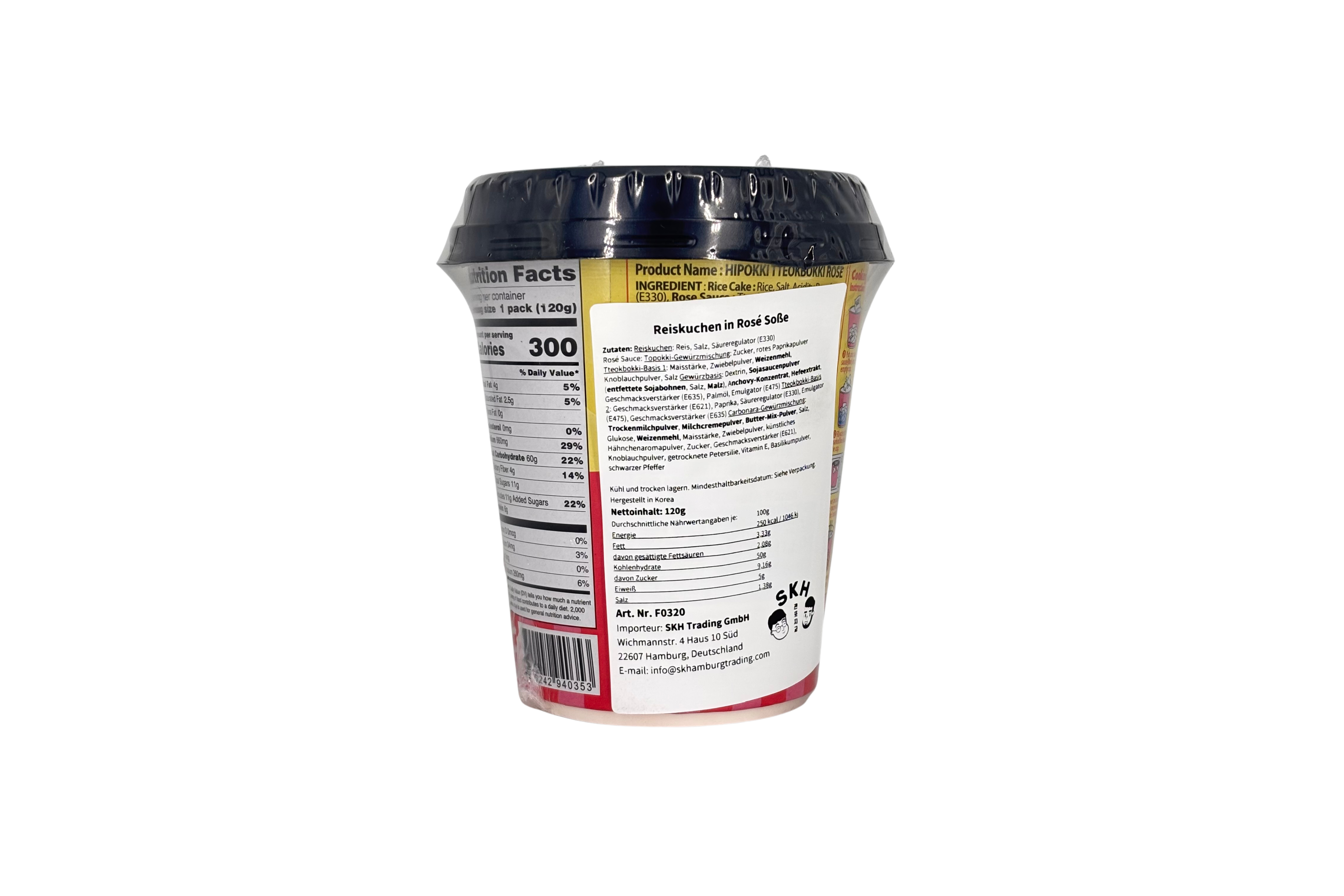 Delief Tteokbokki Cup Rosé, VPE: 120g, VKE: 30x120g