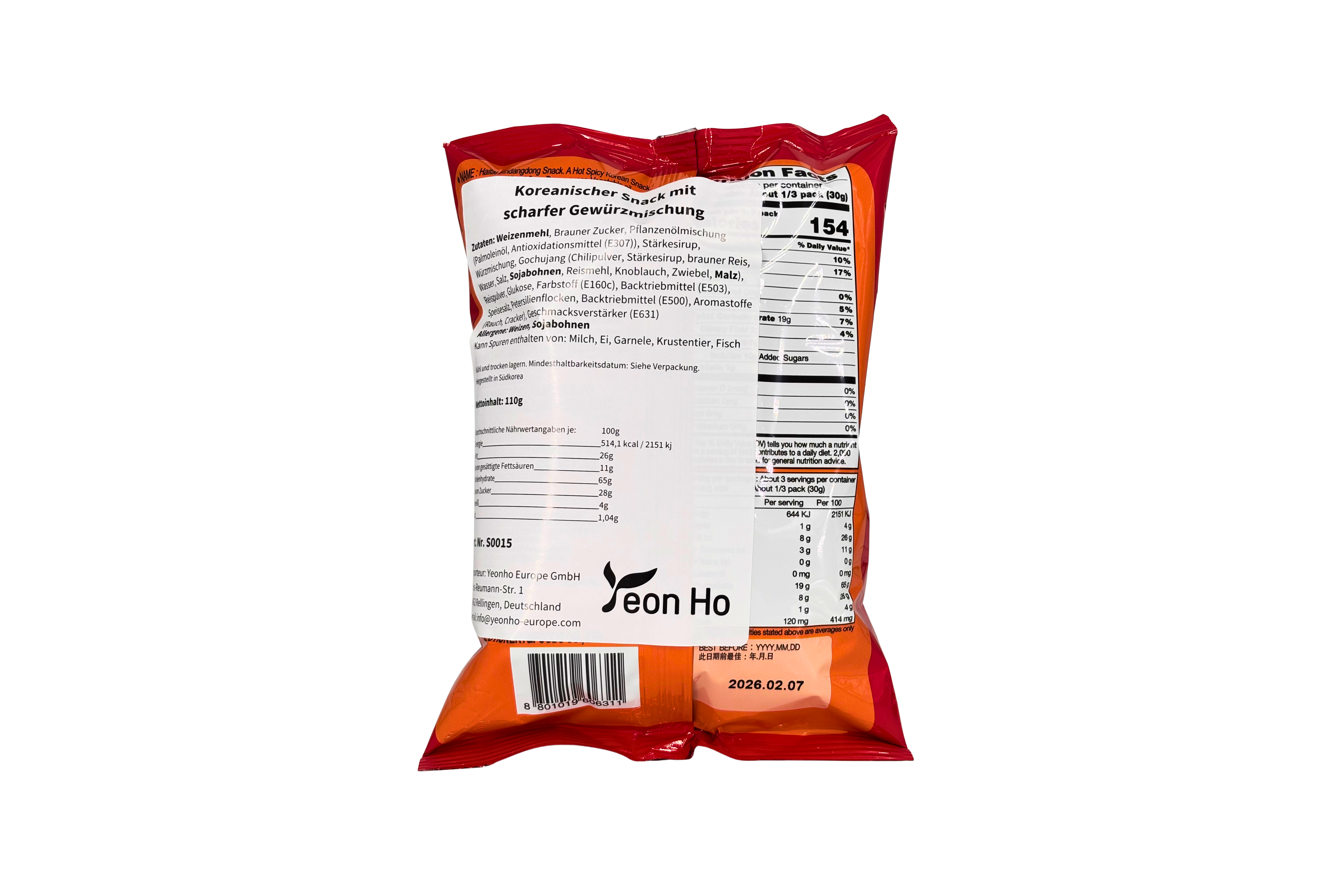 Haitai Topokki Snack, VPE: 110g, VKE: 24x110g