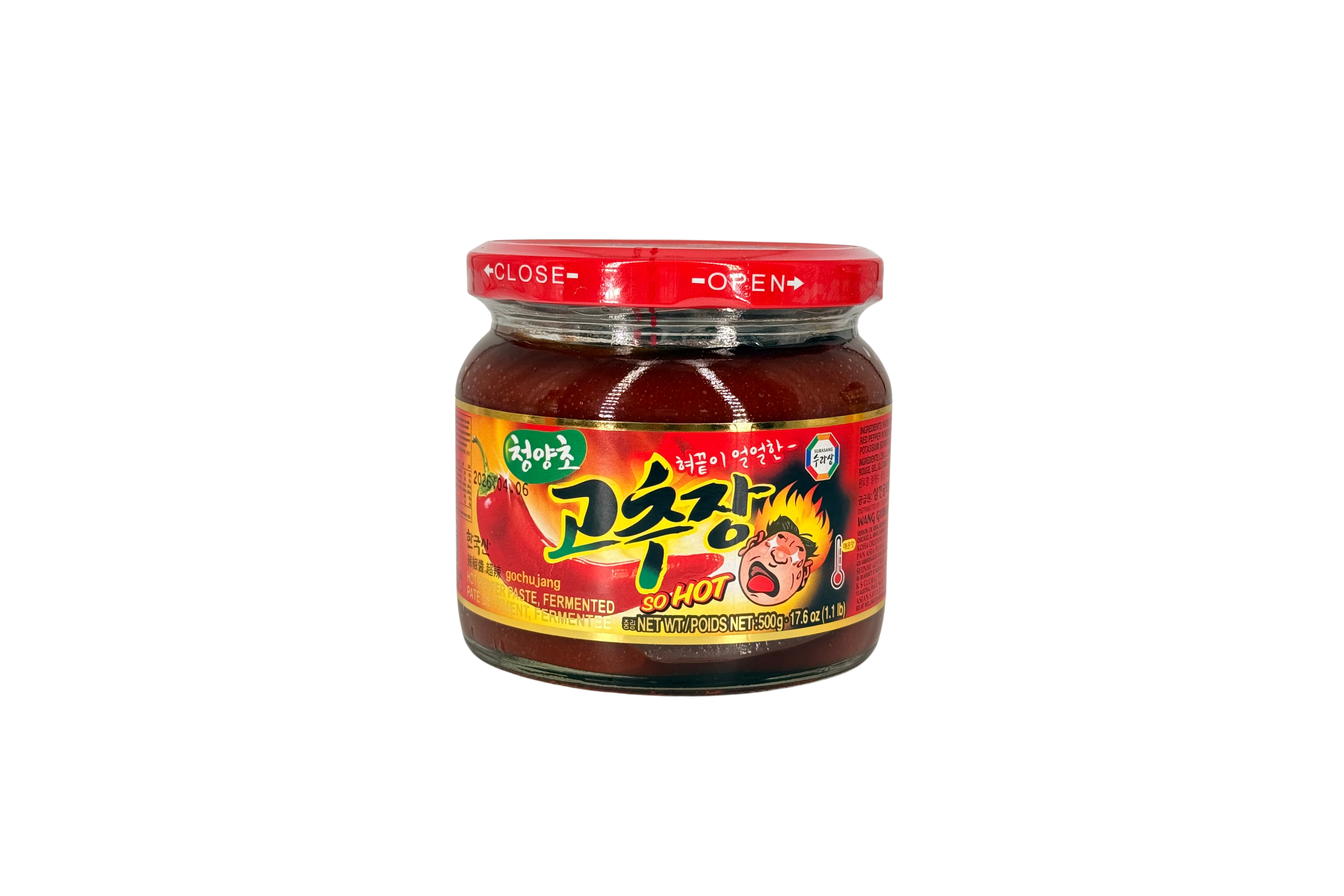 Surasang Extra Hot Gochujang , VPE: 500g, VKE: 12x500g