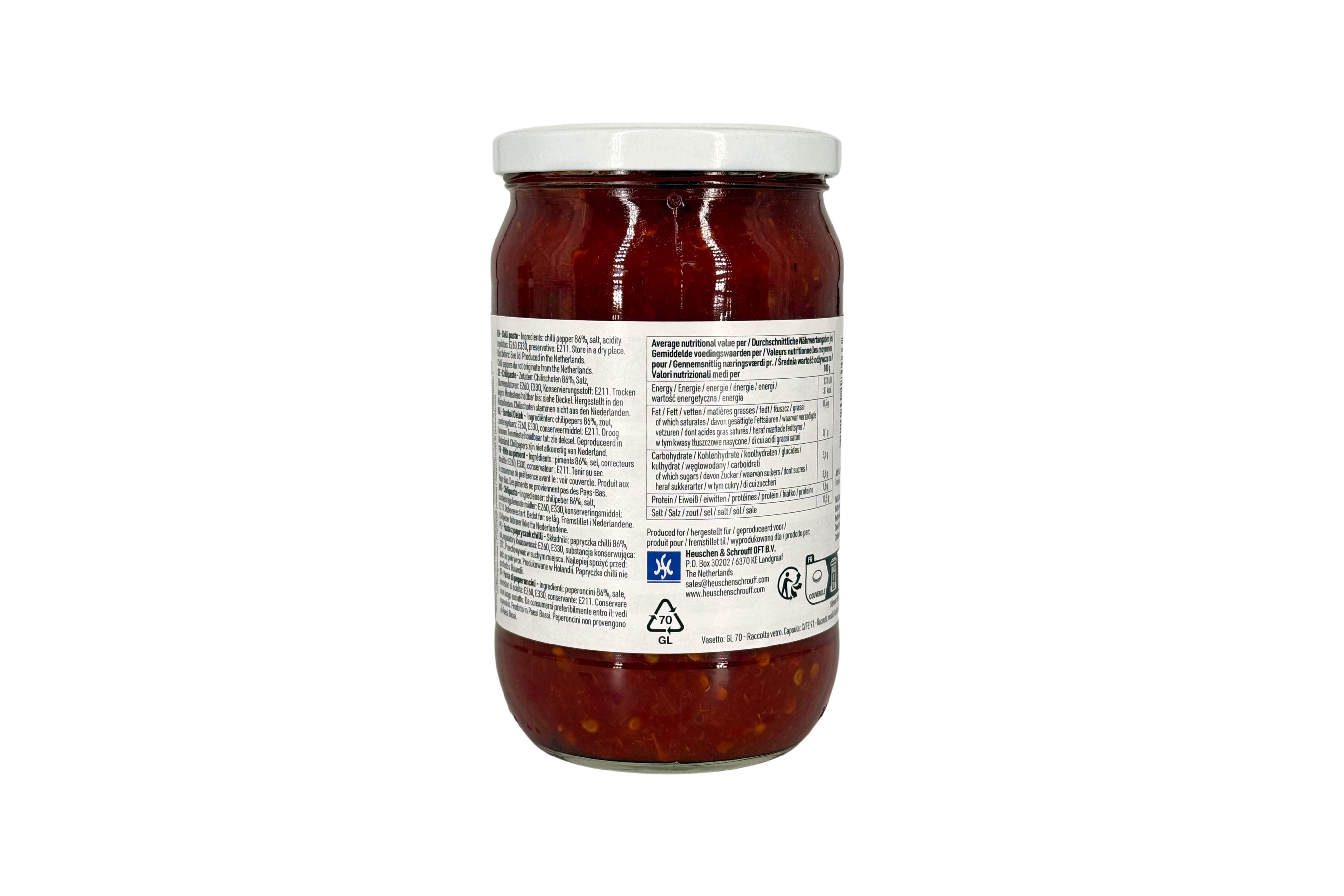 Wind Mill Or. Foods Sambal Oelek Chilipaste, VPE: 750g, VKE: 6x750g